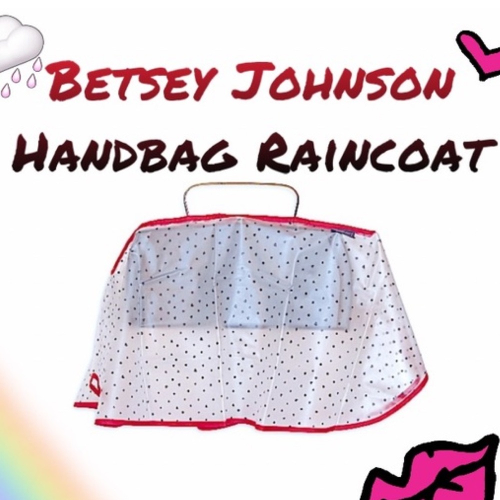 Betsey Johnson White Polka Dot Handbag Cover